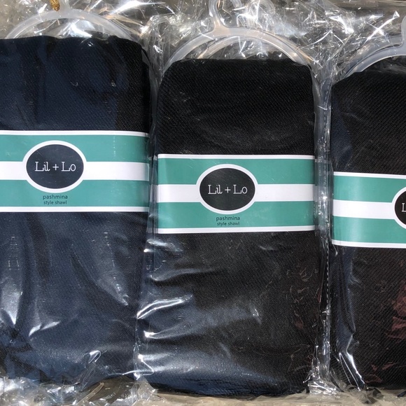 Lil+Lo Accessories - Lil+Lo Pashmina Wrap Style Scarf New BLACK